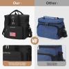image:imageMaelstrom Lunch Box 23L Insulated Lunch Bag Expandable Double Deck Cooler Bag Lightweight Leakproof Tote Bag With Side Tissue Pocket Suit For Men and Women A BlackF Black with DIY HookandLoop