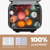 image:imageMaelstrom Lunch Box 23L Insulated Lunch Bag Expandable Double Deck Cooler Bag Lightweight Leakproof Tote Bag With Side Tissue Pocket Suit For Men and Women A BlackF Black with DIY HookandLoop