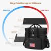 image:imageMaelstrom Lunch Box 23L Insulated Lunch Bag Expandable Double Deck Cooler Bag Lightweight Leakproof Tote Bag With Side Tissue Pocket Suit For Men and Women A BlackF Black with DIY HookandLoop