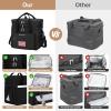 image:imageMaelstrom Lunch Box 23L Insulated Lunch Bag Expandable Double Deck Cooler Bag Lightweight Leakproof Tote Bag With Side Tissue Pocket Suit For Men and Women A BlackF Black with DIY HookandLoop