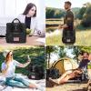 image:imageMaelstrom Lunch Box 23L Insulated Lunch Bag Expandable Double Deck Cooler Bag Lightweight Leakproof Tote Bag With Side Tissue Pocket Suit For Men and Women A BlackF Black with DIY HookandLoop